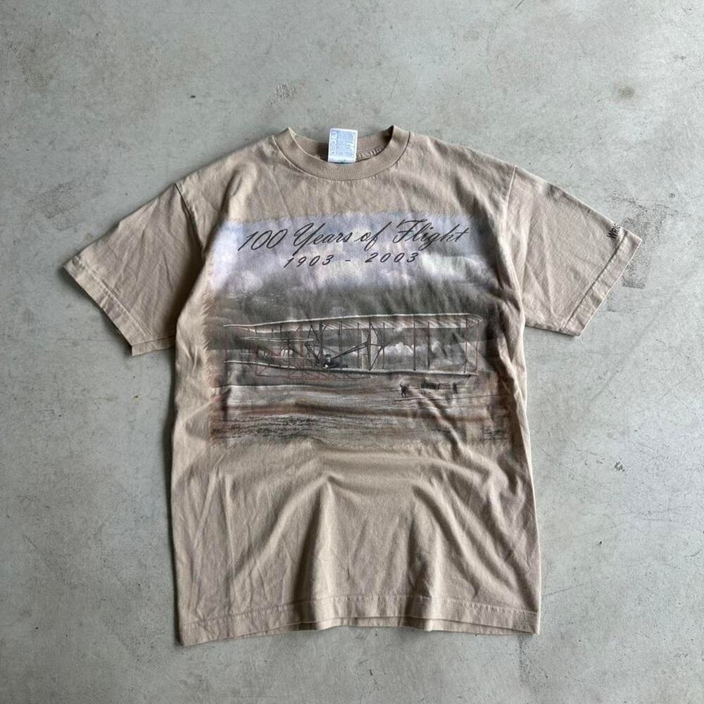 Vintage 100 Years Of Flight Plane Graphic Tee